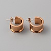 Stainless Steel Round Stud Earring Finding STAS-WH0016-55RG-1