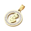 Mother's Day 304 Stainless Steel Enamel Pendants STAS-F368-02B-G-2