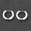 Two Tone 304 Stainless Steel Chunky Huggie Hoop Earrings with Enamel for Women EJEW-C043-11-09P-2