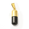 Ion Plating(IP) 304 Stainless Steel Openable Capsule Pill Box Pendants STAS-E184-01-3