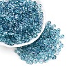 Electroplate Transparent Colours Rainbow Glass Seed Beads SEED-T007-03R-1