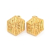 Hexagon 304 Stainless Steel Ear Studs EJEW-L290-019G-1