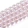 Electroplate Transparent Glass Beads Strands X-GLAA-T032-T8mm-AB10-1