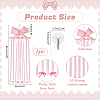 Polyester Bowknot Wooden Hairpin Hair Clip Hanging Holder Storage Organizer AJEW-WH0596-837-2
