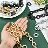 3 Strands 3 Colors Opaque Spray Painted Acrylic Cable Chains CHAC-FH0001-02-3