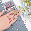 32Pcs 2 Colors 201 Stainless Steel Connector Charms FIND-CA0007-69-3