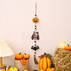 Halloween Wood Bead Tassel Tree Ornaments HAWE-PW0001-096C-1