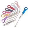 8Pcs 8 Colors Acrylic Straw Pendant Beadable Bar HJEW-TA0001-51-3