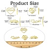 4Pcs 4 Styles Heart Brass Micro Pave Clear Cubic Zirconia Connector Charmss KK-CJ0005-73-2