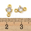 Rack Plating Brass Pave Clear Cubic Zirconia Links KKB-L215-047B-G-3