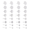 64Pcs 8 Size 304 Stainless Steel Stud Earring Findings STAS-LS0001-10S-3