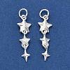 925 Sterling Silver Tassel Pendants STER-P071-09S-2