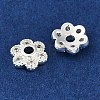 Brass Micro Pave Clear Cubic Zirconia Bead Caps KK-I719-07S-2