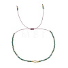 Adjustable Glass Seed Bead Braided Bead Bracelets for Women VT9382-13-1