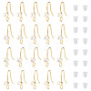 32Pcs 4 Styles Brass Pave Clear Cubic Zirconia Earring Hooks KK-TA0008-45-2