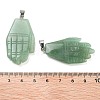 Natural Green Aventurine Carved Pendants G-K369-01P-04-3