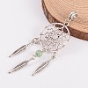 Antique Silver Alloy Mixed Stone European Dangle Charms PALLOY-JF00154-2