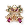 Brass Micro Pave Cubic Zirconia Pendants KK-B162-01-1