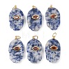 Natural Blue Spot Jasper Pendants G-Z134-05D-1