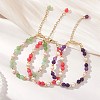 Adjustable Natural Quartz and Freshwater Pearl Beads Bead Bracelets BJEW-JB13031-1