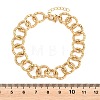 Hammered 304 Stainless Steel Rolo Chain Bracelets for Women BJEW-A160-10G-4