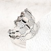 Brass Cuff Open Rings RJEW-F215-04P-2