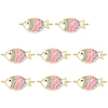 10Pcs Alloy Enamel Fish Links Connectors ENAM-YW0005-86A-1