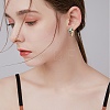 Cubic Zirconia Snake Hoop Earrings with Enamel EJEW-SZ0001-87F-5