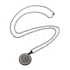 Retro Mandala 201 Stainless Steel Box Chain Constellation Pendant Necklaces for Women Men NJEW-M223-01G-3