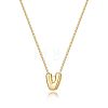 Brass Initial Pendant Box Chain Necklaces for Women FS-WG5C822-22-1