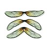 3Pcs Transparent Epoxy Resin Butterfly Wings Cabochons RESI-N045-11A-2