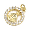 Brass Micro Pave Cubic Zirconia Pendants KK-Z123-24G-01-2