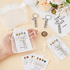 50Pcs Stainless Steel Keychains KEYC-MA0001-02-3