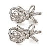 Brass Micro Pave Cubic Zirconia Twister Clasps KK-K422-11P-1