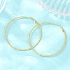 304 Stainless Steel Big Hoop Earrings with 316 Surgical Stainless Steel Pins for Women SA-CBAB549-01G-1