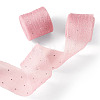 2Rolls Polyester Hot-fix Rhinestone Raw Edges Ribbon OCOR-TA0003-95D-2