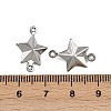 304 Stainless Steel Connector Charms STAS-L297-10P-3
