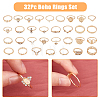32Pcs 32 Style Alloy Finger Rings Sets with Crystal Rhinestone RJEW-FI0001-04-4