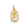 Brass Enamel Pendants KK-Q098-29G-A-1