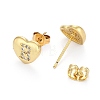 Brass Micro Pave Cubic Zirconia Stud Earrings EJEW-I234-01G-3
