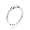 Adjustable 925 Sterling Silver with Cubic Zirconia Finger Ring STER-T008-91P-1