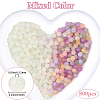 800Pcs Transparent Glass UV Reactive Beads DGLA-PA0001-10C-2