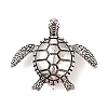 Tibetan Style Alloy Sea Turtle Brooches JEWB-S023-06B-1