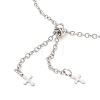 2.5MM 304 Stainless Steel Cable Chain Slider Bracelet Makings AJEW-JB01521-4