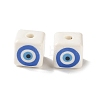 White Base Blue Evil Eye Hand Painted Ceramic Porcelain Beads PR-CBA3F2D-04B-1
