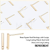 30Pcs Brass Stud Earring Findings KK-BC0009-06-5