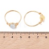 Natural Selenite Dyed Finger Rings RJEW-JR01017-01-4