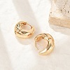 Brass Hoop Earrings for Women EJEW-U041-02G-3