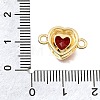 Brass Glass Connector Charms KK-E802-26G-C-3