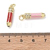 Brass with Crystal Rhinestone & Enamel Pendants RB-CBA6830-10G-03-3